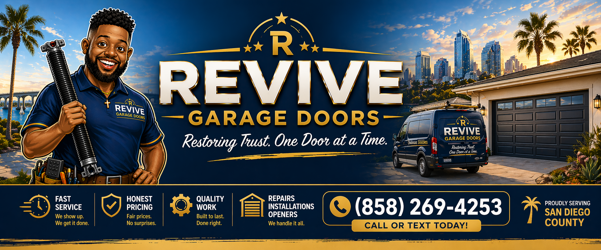 Revive Garage Doors featured brand artwork